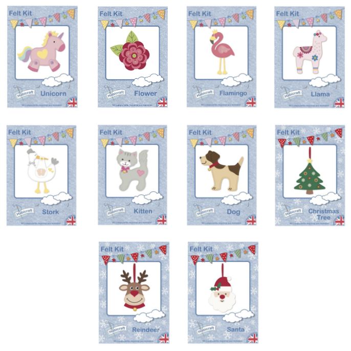Childrens Felt Sewing Kit Kids Craft Kits Habicraft 10 Designs UK Seller