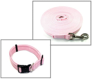 Dog Collar And Lead Set 25mm Cushion Webbing Large Collar In Various Lengths And Matching Colours
