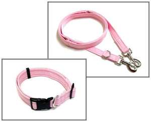 Dog Collar And Police Style Dog Lead Set 20mm Cushion Webbing Small Collar In Various Lengths And Matching Colours