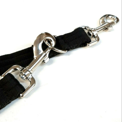 Police Style Dog Training Lead Double Ended Multi Functional Dual Walking Leash 25mm Air Webbing 5ft - 15ft