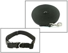 Load image into Gallery viewer, Dog Collar And Lead Set 20mm Cushion Webbing Medium Collar In Various Lengths And Matching Colours