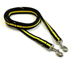 Police Style Dog Training Lead Double Ended Multi Functional Dual Walking Leash 20mm Air Webbing 5ft - 15ft