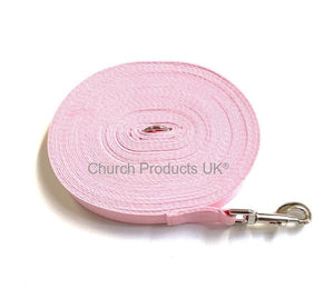 Dog Training Lead 25mm Heavy Webbing 40ft - 100ft Long Line Tracking Recall In 18 Colours