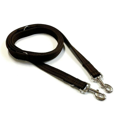 Police Style Dog Training Lead Double Ended Multi Functional Dual Walking Leash 20mm Air Webbing 5ft - 15ft