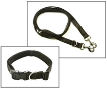 Load image into Gallery viewer, Dog Collar And Police Style Dog Lead Set 25mm Cushion Webbing Large Collar In Various Lengths And Matching Colours