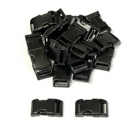 Wienerlock Buckles Plastic Side Release Buckles 16mm 20mm 25mm Nylon Black x1 - x50