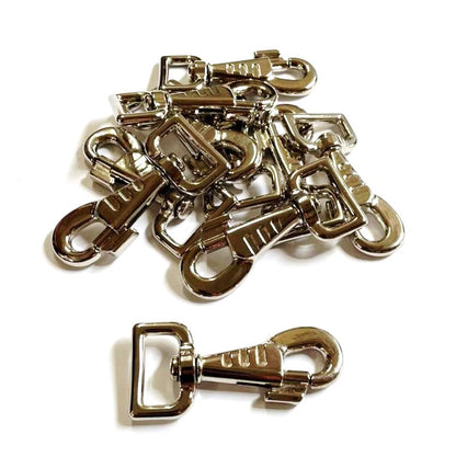 25mm Fluted Heavy Duty Trigger Clips Hooks Nickel Plated For Dog Leads Webbing Bags Straps