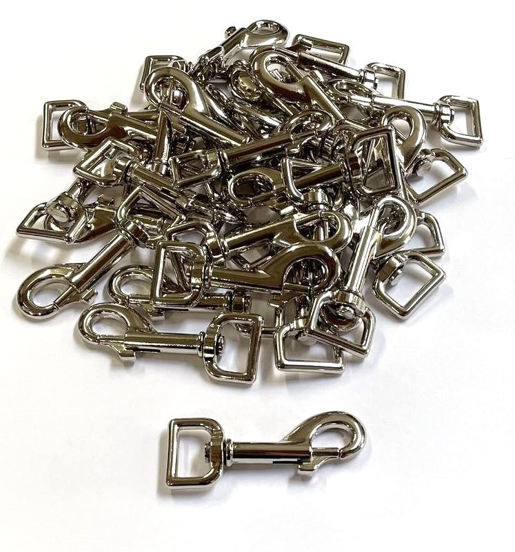 20mm Heavy Duty Trigger Clips Hooks Nickel Plated For Dog Leads