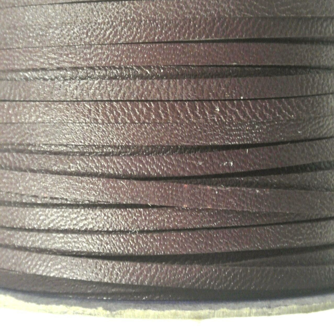3mm Flat Genuine Leather Thonging Strip Laces Cord Various Colours And Lengths