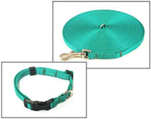 Load image into Gallery viewer, Dog Collar And Lead Set 13mm Webbing Small Collar In Various Lengths And Matching Colours