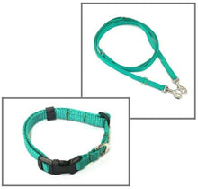 Load image into Gallery viewer, Dog Collar And Police Style Dog Lead Set 13mm Webbing Small Collar In Various Lengths And Matching Colours