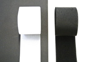 Self Adhesive Stick On Hook And Loop Tape White Black 25 Metre Rolls In 20mm 25mm 38mm 50mm