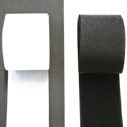 Sew On Hook And Loop Tape White Black 25 Metre Rolls In 16mm 20mm 25mm 38mm 50mm 100mm