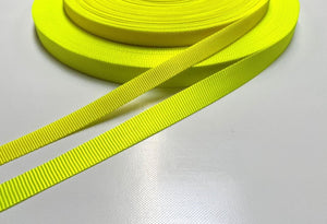 25mm 20mm Polyester Webbing Fluorescent Yellow For Bags Straps And Leads