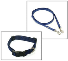 Load image into Gallery viewer, Dog Collar And Police Style Dog Lead Set 13mm Webbing Small Collar In Various Lengths And Matching Colours