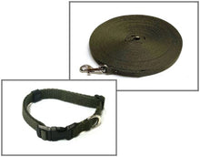 Load image into Gallery viewer, Dog Collar And Lead Set 13mm Webbing Small Collar In Various Lengths And Matching Colours
