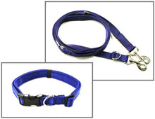 Load image into Gallery viewer, Dog Collar And Police Style Dog Lead Set 25mm Cushion Webbing Medium Collar In Various Lengths And Matching Colours