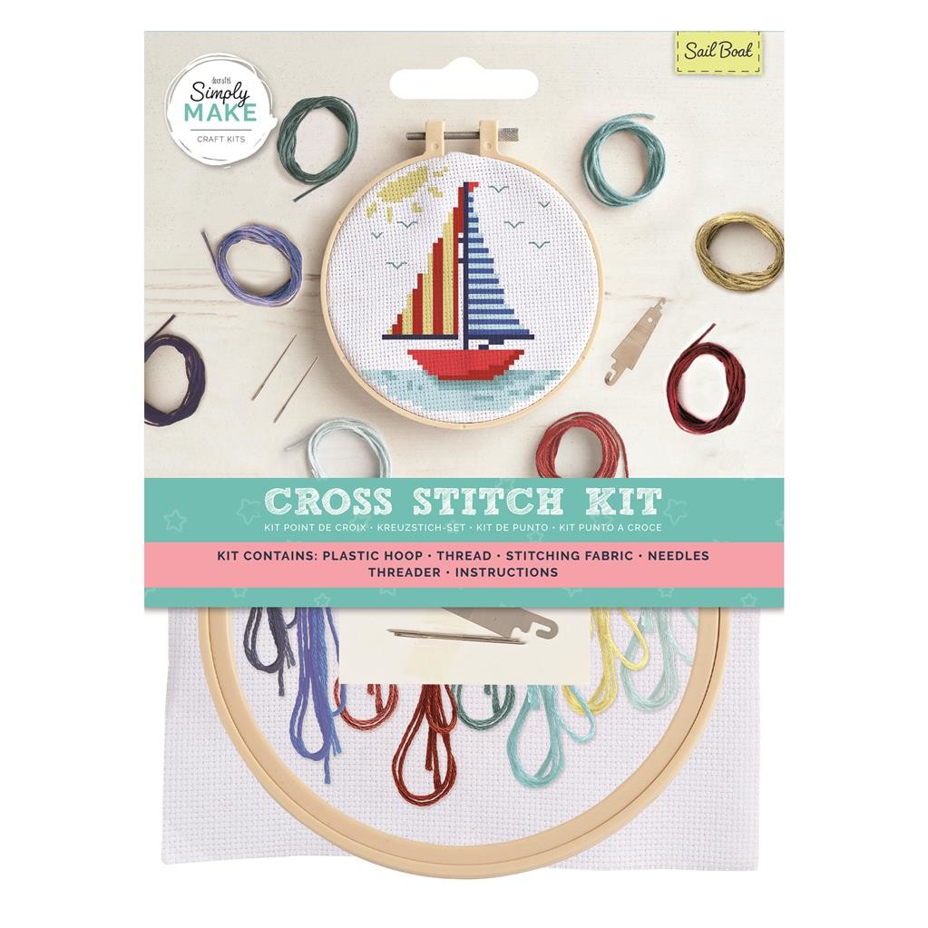 Cross Stitch Kit Sewing Craft Childrens Adults Docrafts Simply Make Small 30 Designs UK Seller