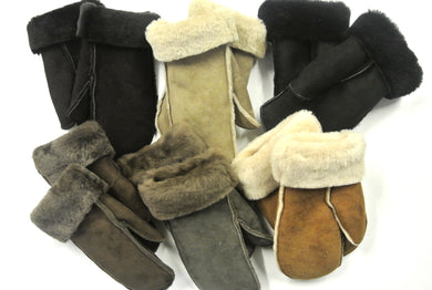 Genuine Sheepskin Mittens Unisex In Various Colours And Sizes