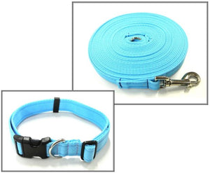 Dog Collar And Lead Set 20mm Cushion Webbing Small Collar In Various Lengths And Matching Colours