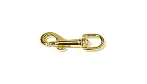 12mm Solid Brass Swivel Trigger Clip Hook Round Eye Heavy Duty For Dog Leads