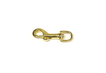 Load image into Gallery viewer, 10mm Solid Brass Swivel Trigger Clip Hook Round Eye Heavy Duty For Dog Leads