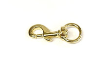 Load image into Gallery viewer, 20mm Solid Brass Swivel Trigger Clip Hook Round Eye Heavy Duty For Dog Leads
