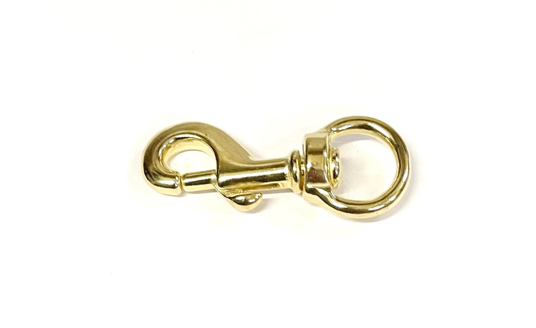 20mm Solid Brass Swivel Trigger Clip Hook Round Eye Heavy Duty For Dog Leads