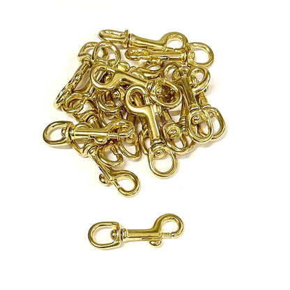 Solid Brass Round Eye Heavy Duty Trigger Clips 6mm - 32mm For Dog Leads Horse