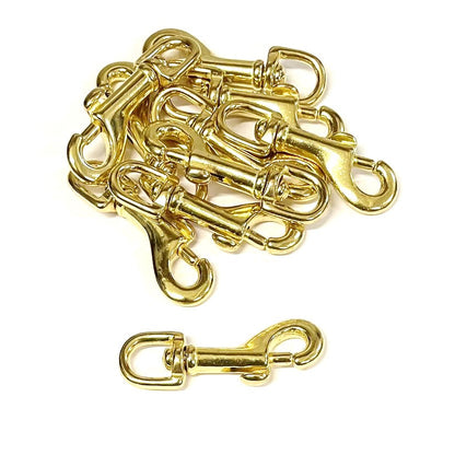 Solid Brass Round Eye Heavy Duty Trigger Clips 6mm - 32mm For Dog Leads Horse