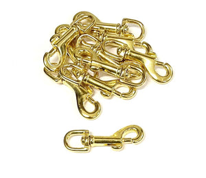 Solid Brass Round Eye Heavy Duty Trigger Clips 6mm - 32mm For Dog Leads Horse