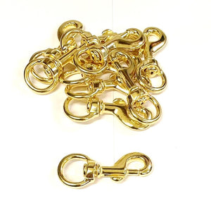 20mm Solid Brass Swivel Trigger Clip Hook Round Eye Heavy Duty For Dog Leads