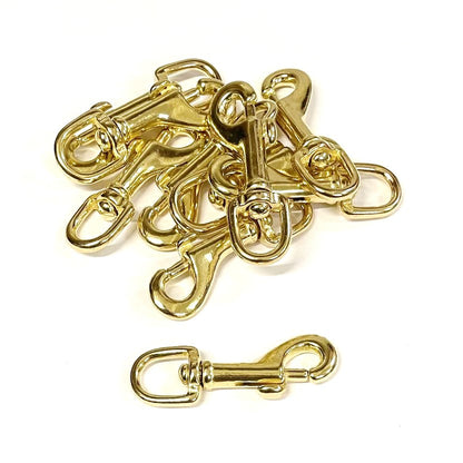 Solid Brass Round Eye Heavy Duty Trigger Clips 6mm - 32mm For Dog Leads Horse