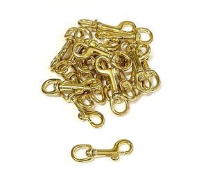 6mm Solid Brass Swivel Trigger Clip Hook Round Eye Heavy Duty For Dog Leads