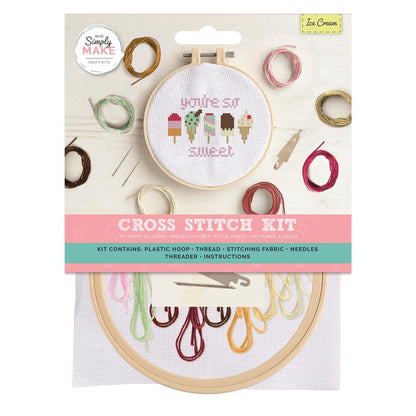 Cross Stitch Kit Sewing Craft Childrens Adults Docrafts Simply Make Small 30 Designs UK Seller